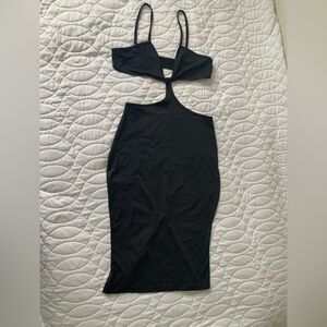 #19 Misguided Black bikini top dress.  Size 8